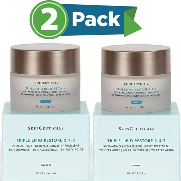 SkinCeuticals Triple Lipid Restore 2:4:2 Face Cream 1.6oz / 48ml –Pack of 2 - Picture 1 of 4